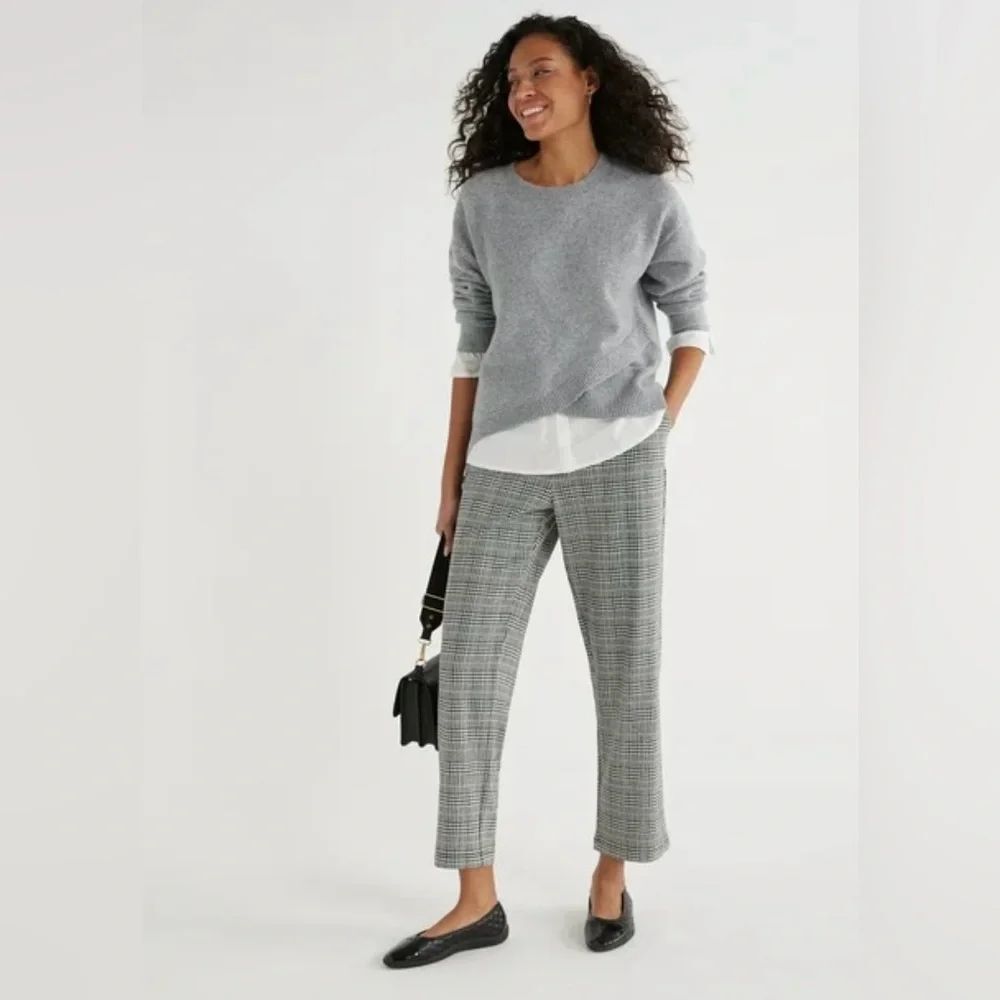 Brown Plaid stretch slacks size L